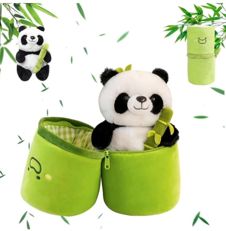 Cute Panda With Bamboo Soft Toy