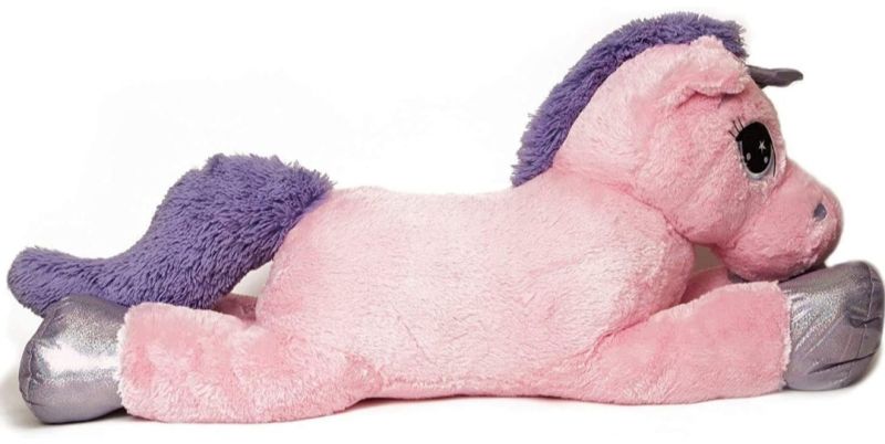 Pink And Purple Fur Unicorn Soft Toy