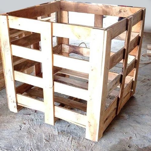 Wooden Open Crate Box