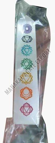 Seven Chakra Engraved Selenite Scale