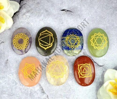 Multicolor Seven Chakra Reiki Healing Stone