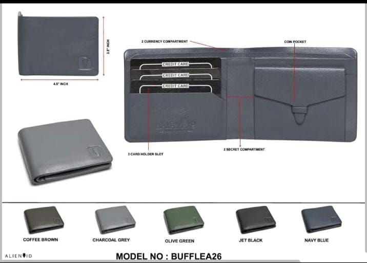 BUFFLEA26 Mens Pure Leather Wallet