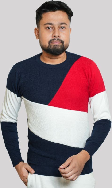 Men Cotton Sweater Full Sleeves Round Neck