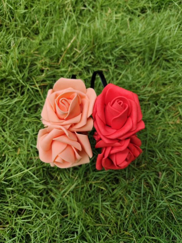 Artificial Flower Hair Bow