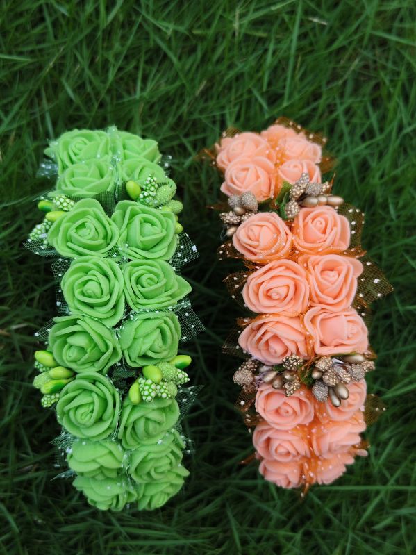 Artificial Small Rose Flower Hair Bow