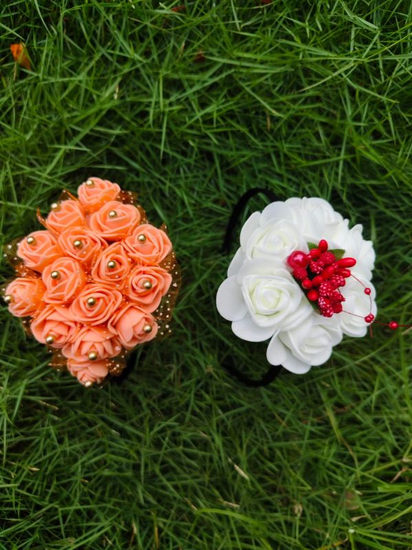 Rose Flower Hair Bow (Pair)