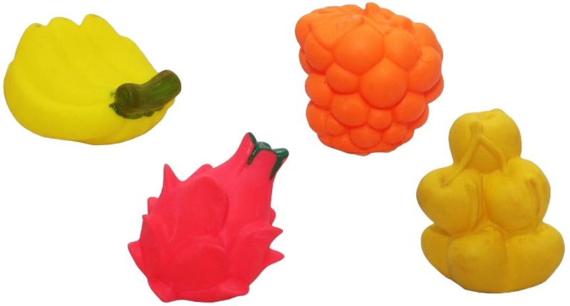 4 Piece Fruit Chuchu Baby Bath Toy