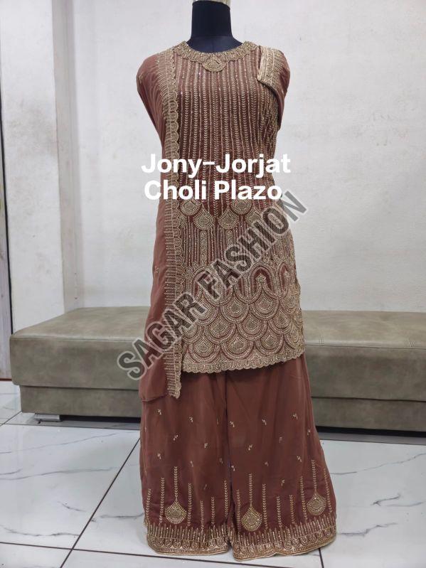 Ladies Stitched Sharara Suit With Dupatta