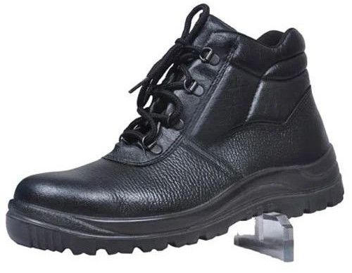 Black High Ankle Safety Shoes