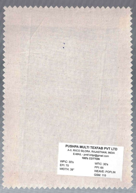 115 GSM Cotton Poplin Fabric