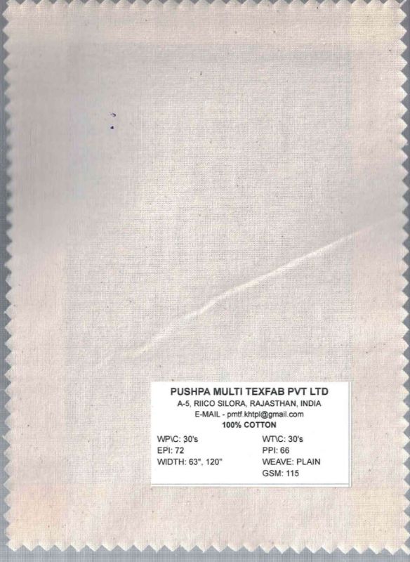 115 GSM Plain Cotton Fabric