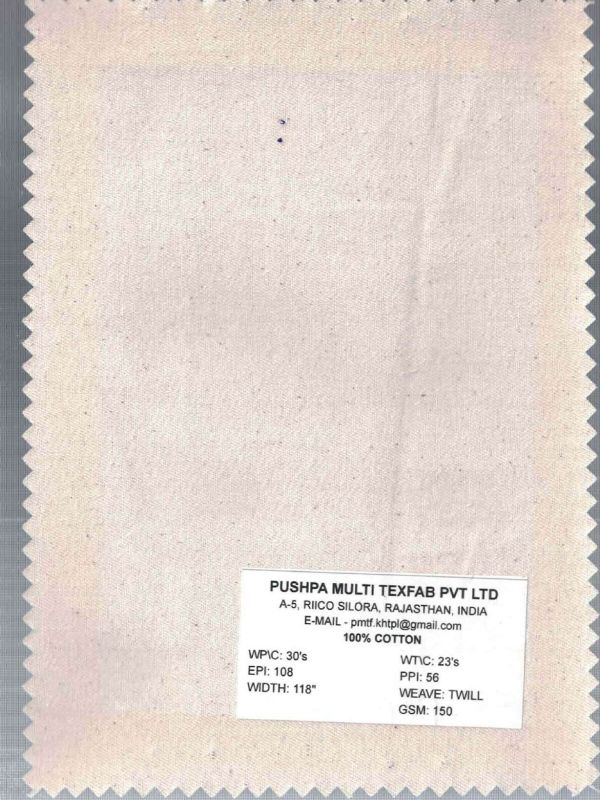 150 GSM Twill Cotton Fabric