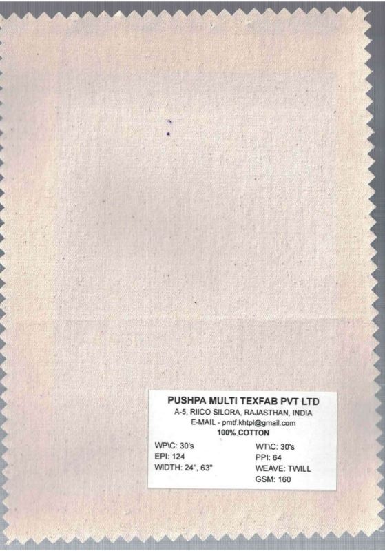 160 GSM Twill Cotton Fabric