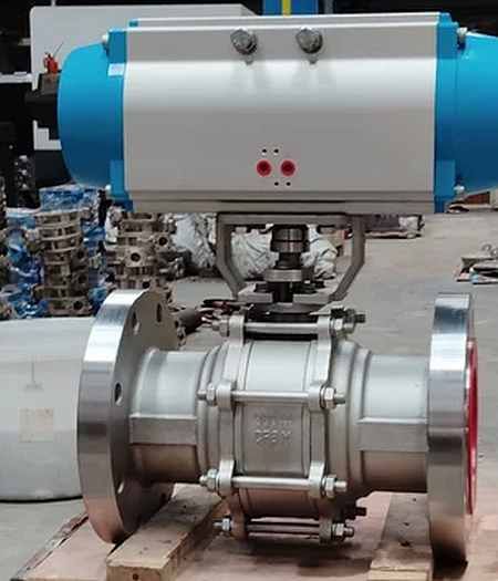3 PC Pneumatic Design Floating Ball Valve