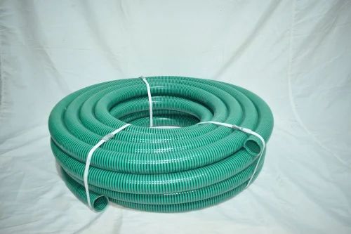 Coated 30mtr PVC Suction Hose Pipe, Color : Green