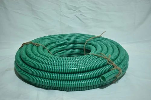 Coated Plain PVC Suction Hose Pipe, Color : Green