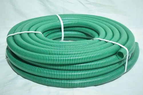 Coated PVC Heavy Duty Suction Hose Pipe, Color : Green