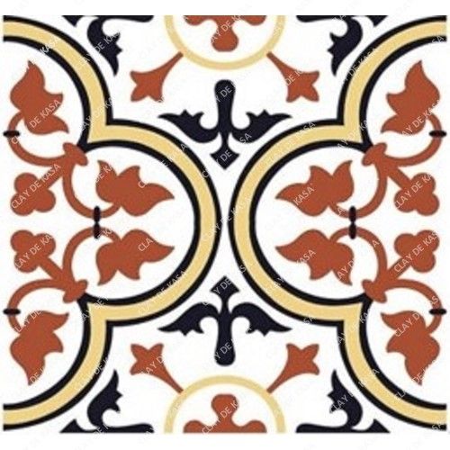 Cermaic Handmade Moroccan Floor Tile 1x1ft