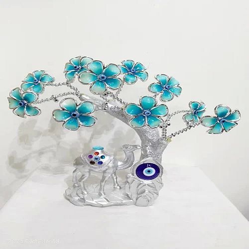 Plastic Blue Evil Eye Artificial Tree for Decorative Purposes