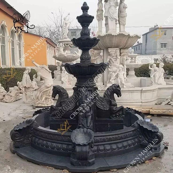 Black Marble Garden Fountain
