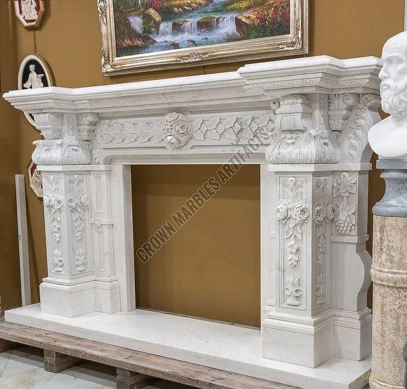 Marble Carved Fireplace