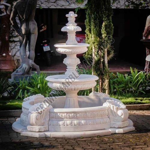 Outdoor Water Fountains Marble Traditional for Garden Decoration