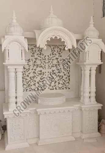 Makrana Marble Stone Temple, Color : White Traditional for Home Decor
