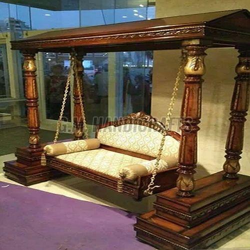 Hand Carved Wooden Jhula Swing