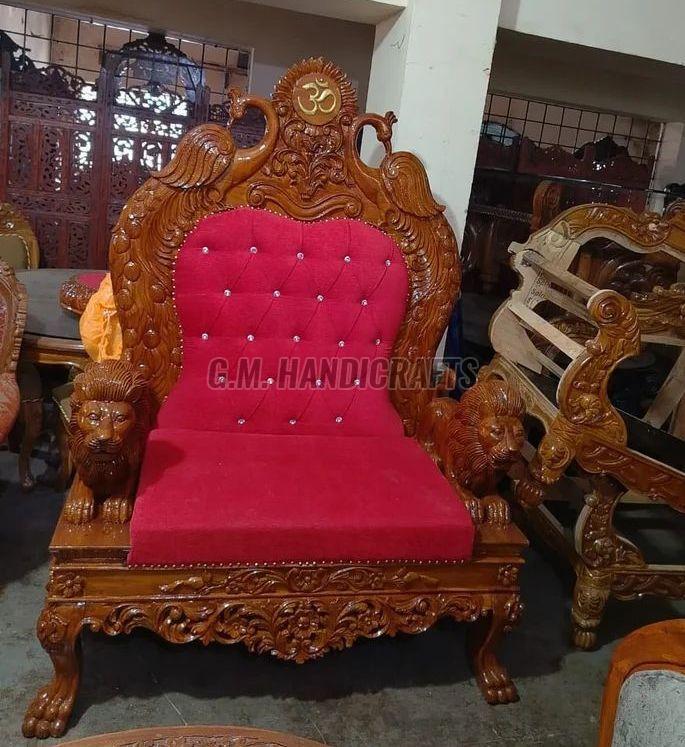 Teak Wood Antique Guruji Chair