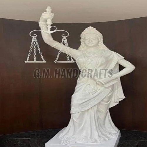 Wooden Lady Justice Statue