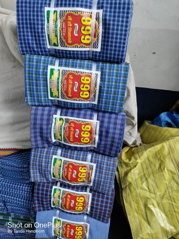 Checked Mens Handloom Mix Cotton Lungi