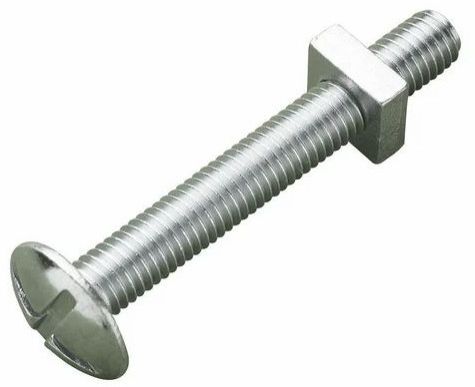 Mild Steel Roofing Bolt with Nut, Packaging Type : 50 Pcs