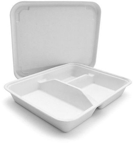 3 CP Bagasse Meal Tray