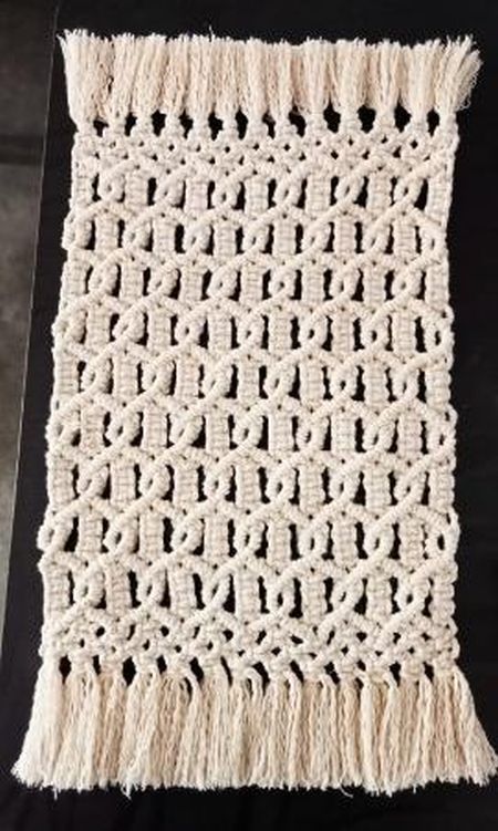 Off White Cotton Macrame Placemat