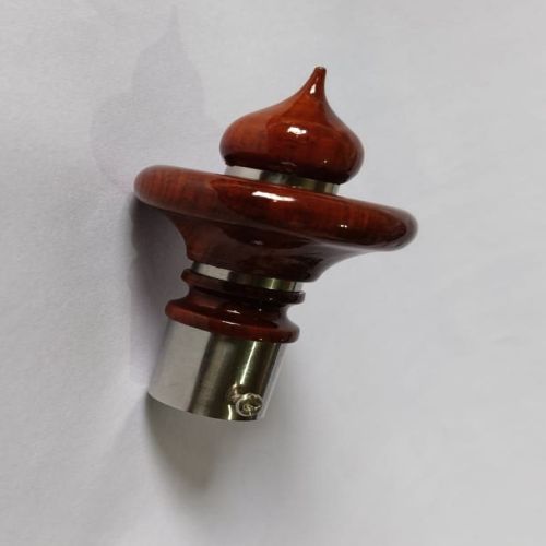 Spire Dome Wood Curtain End Cap