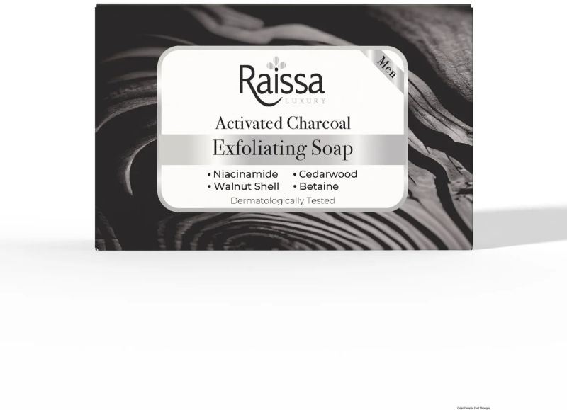 Raissa Mens Exfoliating Charcoal Soap 125g