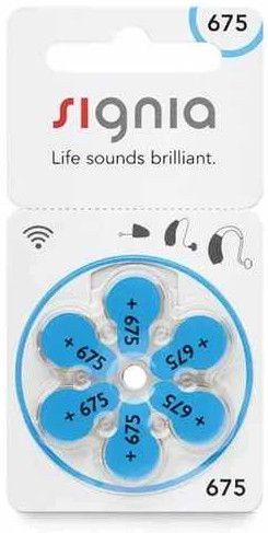 Signia 675 Hearing Aid Batteries, Color : Silver