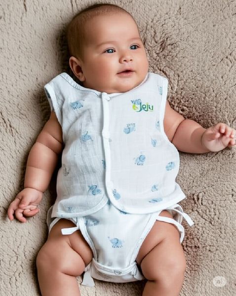 Elephant Print Muslin Matching Langot Cotton Jabla