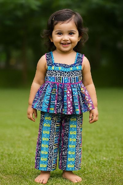 Pure Cotton Frill Palazzo Baby Set for 2 to 3 Years Girl Baby