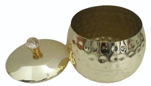 Brass Hammered Dry Fruit Jar, Brand Name : Metals Bazar