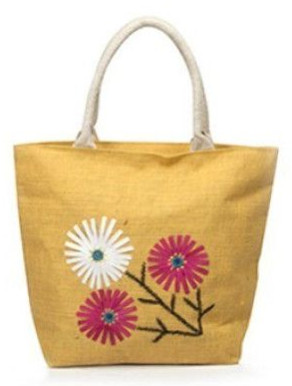 Jute Embroidery Fancy Bag, Capacity : 5kg for Casual, Shopping