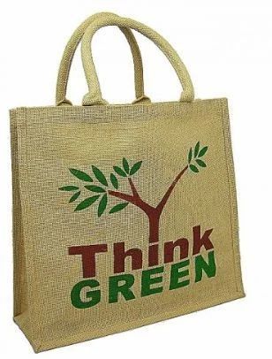 Printed Jute Promotional Bag, Color : Brown, Technics : Handmade