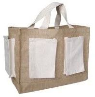 Plain Jute Utility Tote Bag, Color : Brown, White