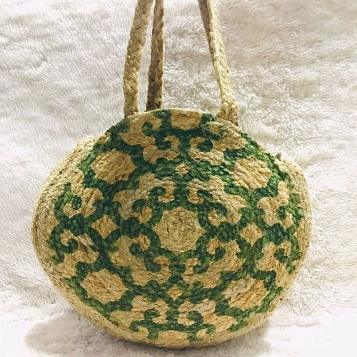 Round Handmade Jute Sling Bag
