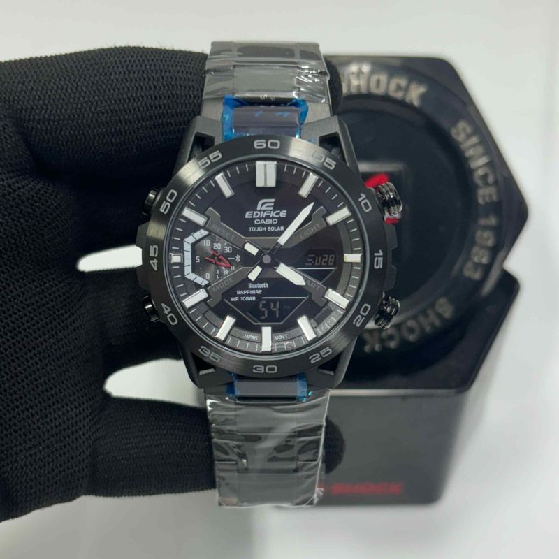 Casio Edifice Stainless Steel Black Watch for Men