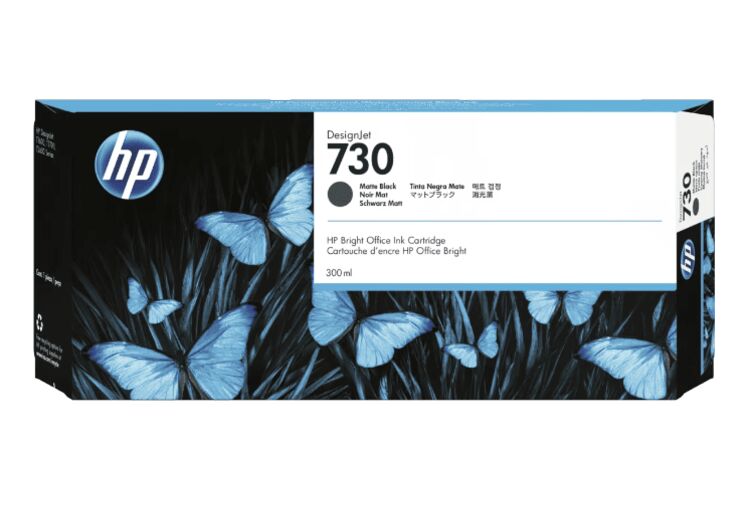HP 730B 300 Ml Matte Black Designjet Ink Cartridge