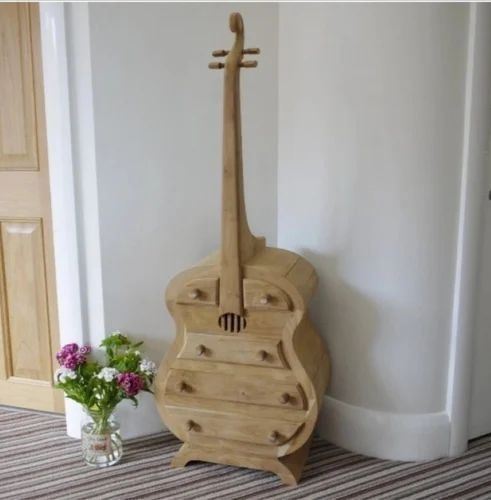 Cello Shape Four Drawer Dresser Unit