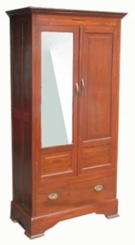 Mirror Panel Twin Door Wardrobe Unit