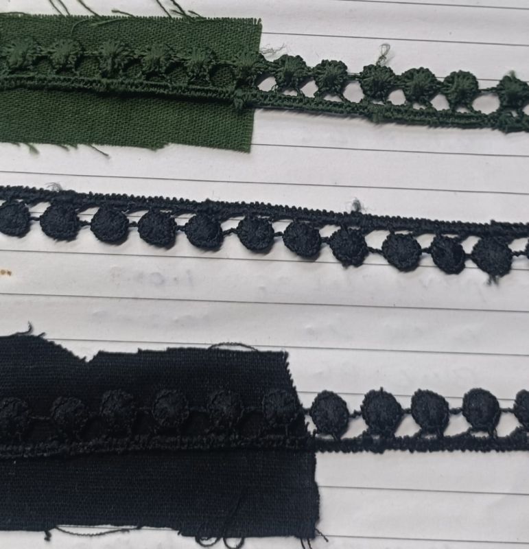 Polyester Motif Embroidered Bundi Lace