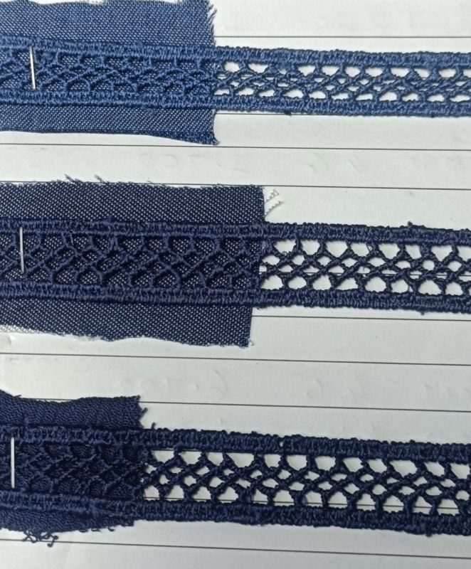 Polyester Lace Dyeing Navy Blue colour.100./. Colour Fastest Azo Free